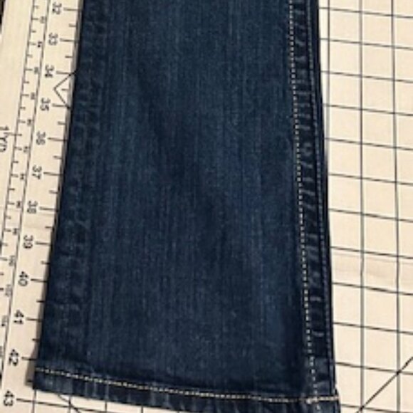 RARE MISS ME JEANS; LOW RISE  BOOTCUT EMBELLISHED SEQUIN SPLIT  WINGS  POCKETS - Picture 12 of 16